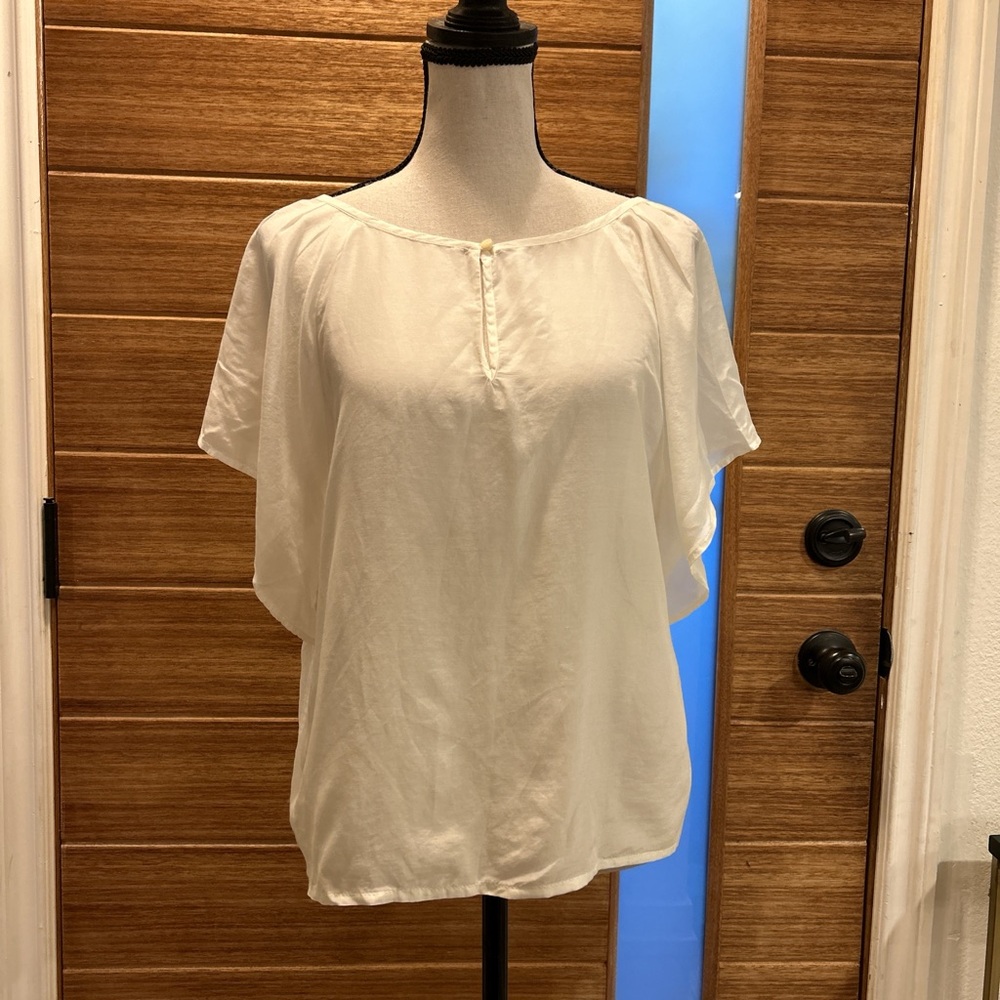 Vintage White Short Sleeve Peasant Top